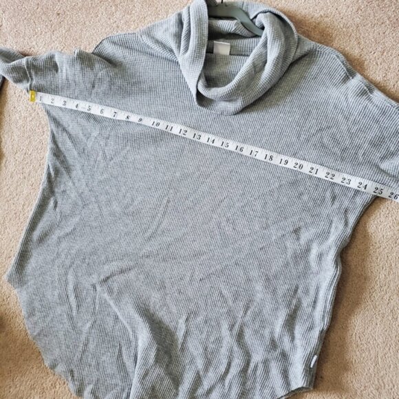 Aritzia TNA Waffle Knit Cowl Thermal Relaxed Lounge Top S - Picture 4 of 8